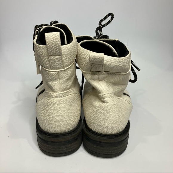 Bare traps Amysue white combat boots zip up women’s size 7.5 punk casual - Picture 5 of 9